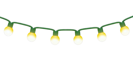 String of Yellow Globe Lights