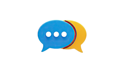 Two Chat Bubbles with Ellipsis Icon