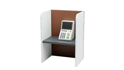 Voting Booth with Electronic Voting Machine