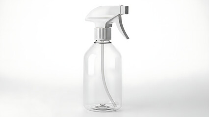 Clear Plastic Spray Bottle Isolated 1.
