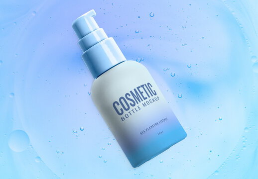 Elegant Cosmetic Bottle Mockup PSD