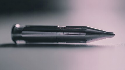 Surgical Lancet on Sterile Surface, Metal Tool Reflecting Soft Light, Extreme Close-Up with Depth of Field