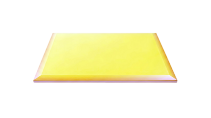 Yellow Acrylic Square Tray with Beveled Edges
