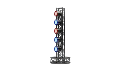 Stage Lighting Truss with Red and Blue LED Spotlights