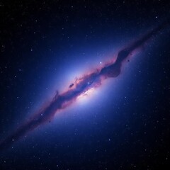 Fototapeta premium A breathtaking panorama of our galaxy, the Milky Way, stretching across a velvety black expanse, speckled with countless shimmering stars and a subtle lavender hue, stellar, wonder