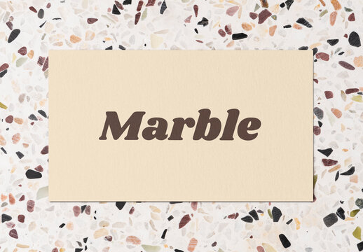 Textured Terrazzo Card Mockup PSD