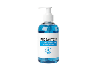 Hand sanitizer bottle isolated on transparent background