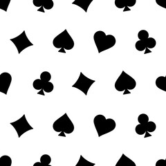 Random Card Suit on white background