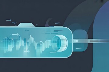 Modern business analytics and data visualization concept