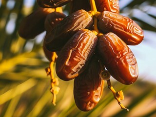 sun-kissed date palm bunch. Generative AI. 