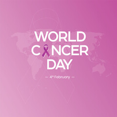 World Cancer Day Concept, February 4th: Closing the Treatment Gap. Poster or Banner Background for World Cancer Day, February 4th.