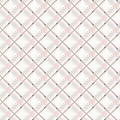 Fototapeta premium Soft Blush Neutral Diagonal Plaid