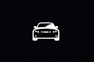 Obraz premium Car logo icon, motor vehicle silhouette symbol. 