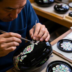 螺鈿職人の伝統工芸技法