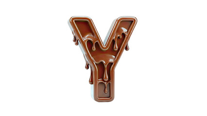 Fototapeta premium Chocolate Letter Y with Drips