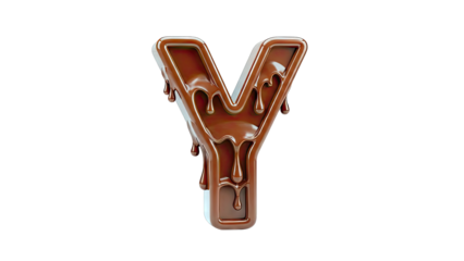 Chocolate Letter Y with Drips