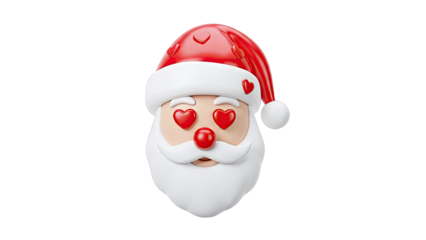 Santa Claus Emoji with Heart Eyes