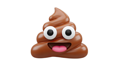Smiling Poop Emoji with Big Eyes