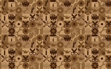 vector tools icon seamless pattern.