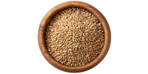 Wheat Grain in Wooden Bowl Organic Farming Agriculture Seed