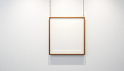 Sleek modern frame hanging on a textured white wall, building, art