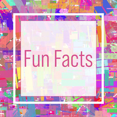 Fun Facts Colorful Short Stripes Background Square Box Text 