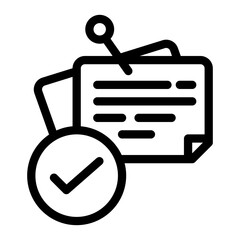 sticky note checklist icon
