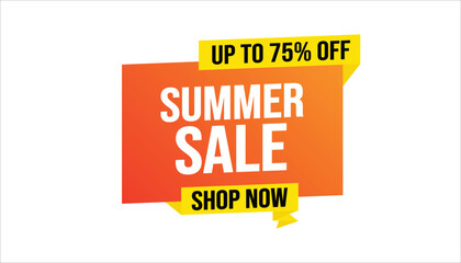 summer sale up to 75% off shop now sale banner