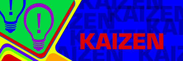 Kaizen Vibrant Colorful Rounded Squares Horizontal 