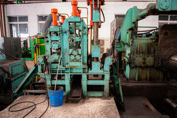 Machinery and equipment in the steel mill workshop