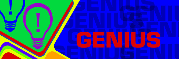 Genius Vibrant Colorful Rounded Squares Horizontal 