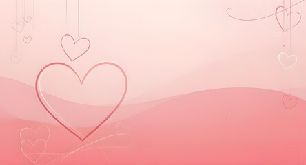 Romantic Pink Valentine's Day Background with Hearts with text space