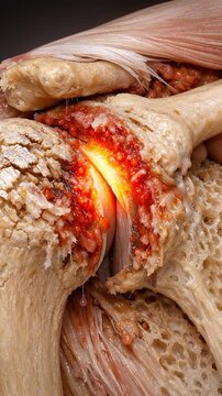 Joint pain aging chronic disease injury anatomy detail inflamed tendon tear tissue trauma bone structure medical concept health care background with bone joint shoulder chronic disease pain injury
