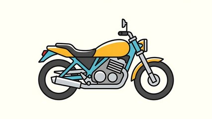 Obraz premium Colorful illustration of a motorcycle.