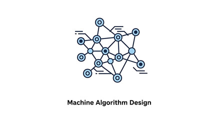 Illustration of a network of connected circles with lines on a white background in vector format ai generated
