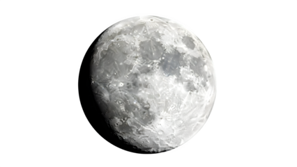 Detailed close-up photograph captures the stark, heavily cratered surface texture of the moon glowing brightly against the deep black void of space during a clear nighttime observation session.
