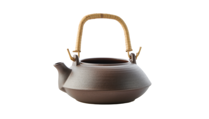 Handcrafted Clay Teapot for Zen Tea Ceremony Minimalist Home Decor transparent background