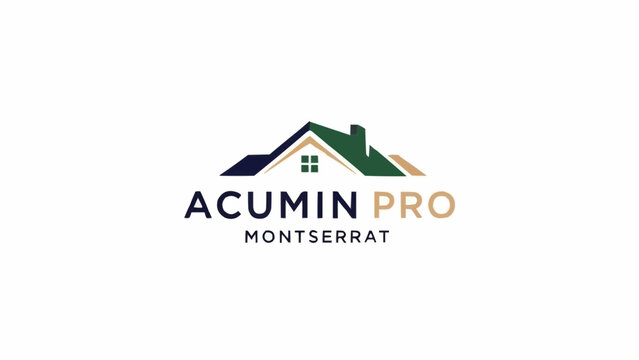 Acumin Pro Montserrat Logo with House Icon.