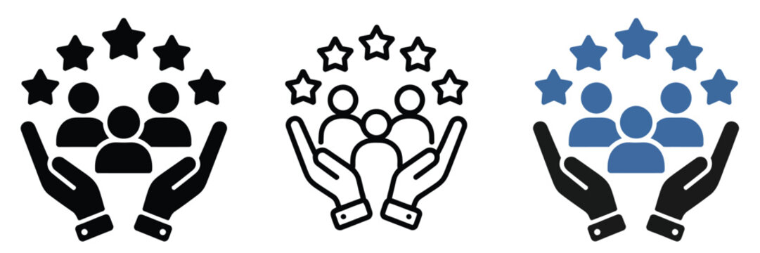 Customer loyalty and retention icon in vector style, illustrating repeat clients, engagement and relationship management, clean illustration for apps, websites, user interface and marketing projects.