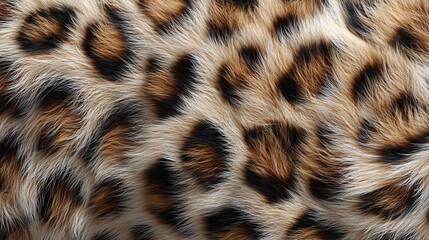 Close-up of a leopard's coat, showcasing its intricate pattern and texture