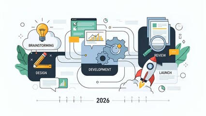 Business Process Workflow Infographic Illustration