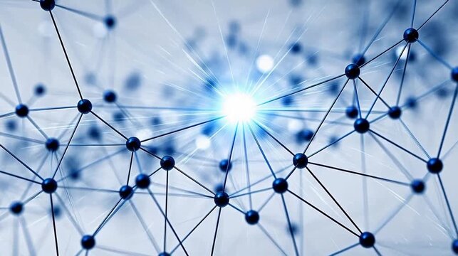 Abstract network of connected nodes