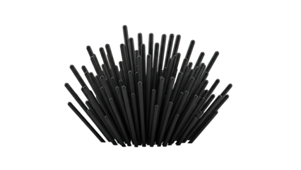 Abstract Arrangement of Black Cylinders