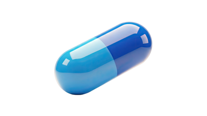 Blue Pharmaceutical Capsule