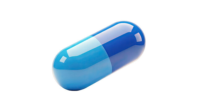 Blue Pharmaceutical Capsule