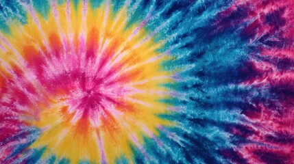 Vibrant tie-dye pattern with radiant colors