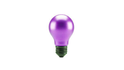 Purple Light Bulb with Black Base