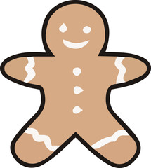 Cartoon Gingerbread Man Illustration
