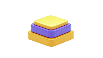 Stacked Rounded Square Shapes