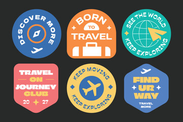 Travel stickers ,patchs ,labels and badges collection in flat trendy style. © titusurya